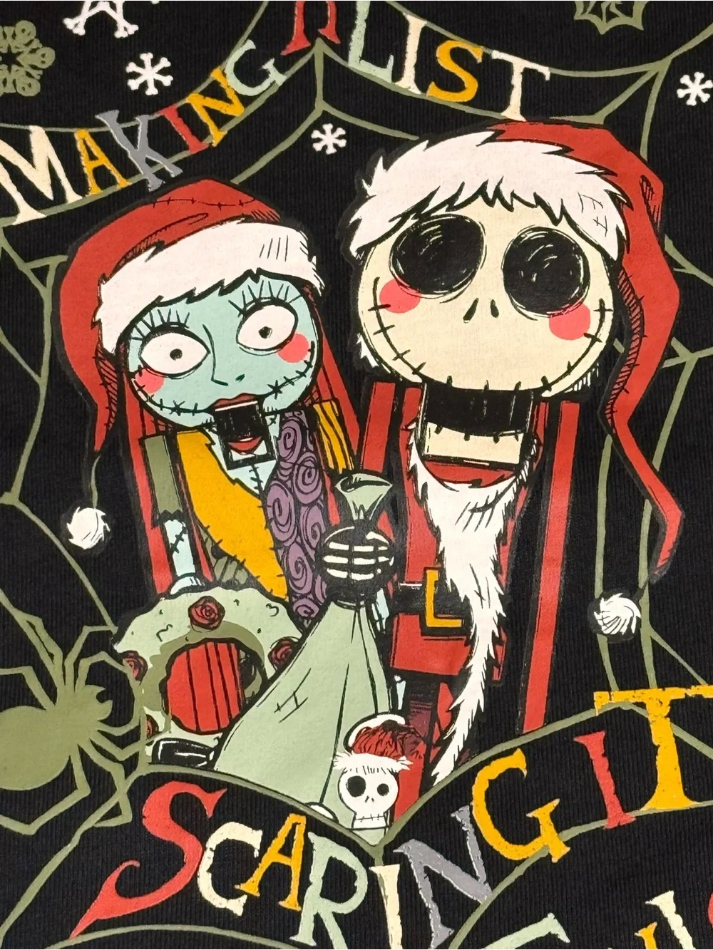 Disney Tim Burton Nightmare Before Christmas  Kids Tee with Jack & Sally